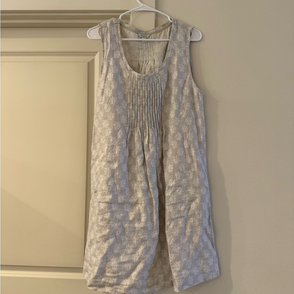 Garnet Hill Cream Floral Dress